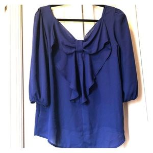 Blue Blouse with Bow on back from Francesca’s